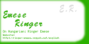 emese ringer business card